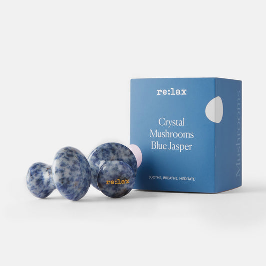 Re:lax Blue Jaspar Crystal Mushrooms